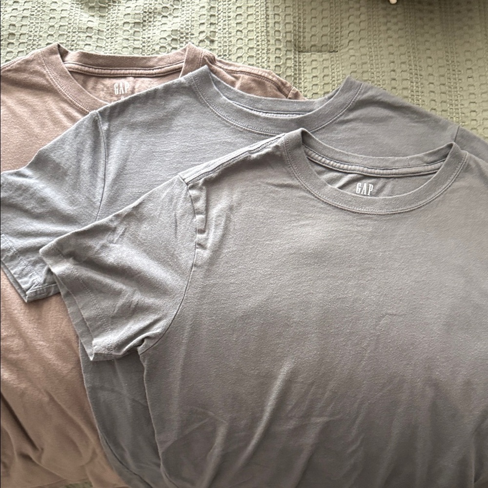 GAP Neutral Tee Trio - Light Gray, Brown